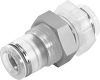 npqp-h-q4-e-fd Festo Bulkhead Tube-to-Tube Adaptor, Push In 4 mm to Push In 4 mm, Tube-to-Tube Connection Style, 133100