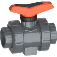 161546246 Georg Fischer PVC-U 2 Way, Ball Valve, Solvent Cement Socket, 1 1/2in, 16bar Operating Pressure
