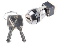 msl8613a Lorlin Key Switch, DPDT, 4 A @ 250 V ac 1-Way Flat-Key