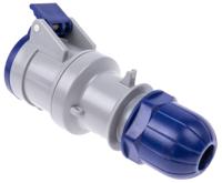 3131643 Scame IP44 Blue Cable Mount 2P + E Industrial Power Socket, Rated At 16A, 230 V