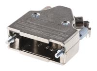 mhdm35-15-k MH Connectors MHDM35 Series Zinc Angled D Sub Backshell, 15 Way, Strain Relief