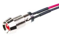 573-502-04-40 Marl Red Panel Mount Indicator, 2.8V, 8mm Mounting Hole Size, Lead Wires Termination