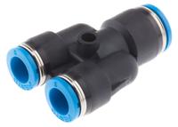 qsy-10-8 Festo QSY Series Y Tube-to-Tube Adaptor, Push In 10 mm to Push In 8 mm, Tube-to-Tube Connection Style, 153155