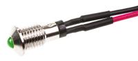 570-314-04-40 Marl Green Panel Mount Indicator, 2.8V, 6mm Mounting Hole Size, Lead Wires Termination