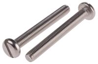 130-713 RS PRO Slot M6 Pan A2 304 Stainless Steel Machine Screws DIN 85 x 50.0mm