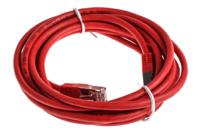 411-205 RS PRO, 3m Cat6, Red RJ45 to Male RJ45 Male, S/FTP Shielded, Terminated PVC Sheath