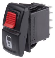 vdb2hwvc-fdalav-1 Carling Technologies Illuminated DPST, On-(On) Rocker Switch Panel Mount