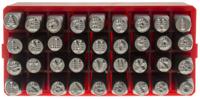 875-4777 RS PRO 3mm x 36 Piece Engraving Letter Punch Set, (27 Pieces x Capital A → Z English Letter Dot Steel Stamp, 9