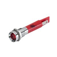 17-040350 EAO 17-04 Series Red Panel Mount Indicator, 24, 8 Mounting Hole Size, Plug-In Termination, IP40, IP65