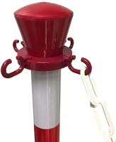 125-2193 RS PRO Red & White ABS Barrier Post