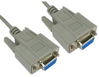 286-3537 RS PRO Female 9 Pin D-sub to Female 9 Pin D-sub Null Modem Cable, 3m PVC
