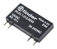 348170128240 Finder 34 Series Solid State Relay, 2 A Load, PCB Mount, 240 V ac Load, 17 V Control
