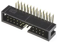 t821124a1r100ceu Amphenol Communications Solutions T821 Series Right Angle Through Hole PCB Header, 24 Contact(s), 2.54 mm Pitch, 2 Row,