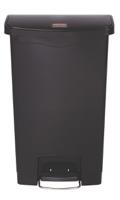 1883611 Rubbermaid Commercial Products Slim Jim 50L Black Pedal Polyethylene Waste Bin