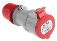 3131647 Scame IP44 Red Cable Mount 3P + N + E Industrial Power Socket, Rated At 16A, 415 V