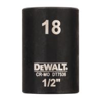 dt7536-qz DeWALT 18mm, 1/2 Drive Impact Socket, 38 mm length