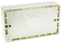 k2142-whi MK Electric Logic Plus White Gloss Back Box, BS, IP20, 2 Gangs, 148 x 87 x 30mm