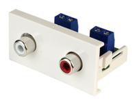 768-4214 RS PRO Double Gang 2 Way Female RCA Faceplate