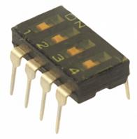 a6t-4104 Omron 4 Way Through Hole DIP Switch 4PST