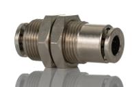 100290600 Norgren PNEUFIT 10 Series Straight Threaded Adaptor, Push In 6 mm to Push In 6 mm, Threaded Connection Style