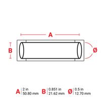 032147 Brady Flame Retardant Polyolefin White Cable Sleeve, 21.62mm Diameter, 50.8mm Length, PermaSleeve Series