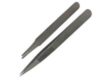 238-0672 RS PRO 120 mm, Low Carbon Austenitic Steel, Straight, Tweezer Set
