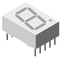 tdsr1060 TDSR1060 Vishay 7-Segment LED Display, CC Red 3.6 mcd RH DP 10mm