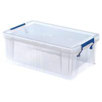 7730401 Fellowes 10L Transparent Plastic Small Storage Box, 15.5cm x 39.5cm x 25.5cm