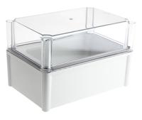 pc-2819-18-t-enclosure Fibox SOLID PC Series Grey Polycarbonate Enclosure, IP66, IP67, Transparent Lid, 278 x 188 x 180mm