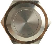 mp0038 Bulgin Push Button Switch, Momentary, Panel Mount, 25.8mm Cutout, SPST, 250V ac, IP66