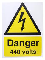 917-5412 RS PRO Electrical Hazard Warning Sign (English, French)