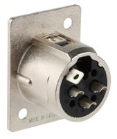 nc3fp-1 Neutrik Panel Mount XLR Connector, Female, 50 V, 3 Way, Silver over Nickel Plating