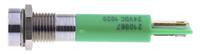 210-967 RS PRO Green Panel Mount Indicator, 24V dc, 8mm Mounting Hole Size, Solder Tab Termination, IP40