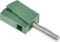 215-411 WAGO Green Male Banana Plug, 4 mm Connector, Cage Clamp Termination, 20A, 42V, Nickel Plating