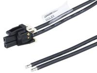 2240861023 Molex 2 Way Female Crimped Terminal to 2 Way Male Pigtail Wire to Board Cable Assembly, 300mm