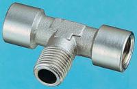 0916-00-17 Legris 0916 Series Tee Threaded Adaptor, G 3/8 Female to G 3/8 Female