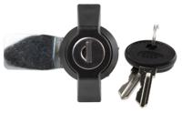 146-1797 RS PRO Black Cabinet Lock, 14.5mm Panel-to-Tongue, 22.2 x 20.2mm Cutout, Key Unlock