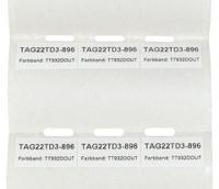 596-22896-tag22td3-896-whcl-896-clwh-2500 HellermannTyton Helatag Transparent/White Cable Labels, 25.4mm Width, 36.5mm Height, 2500 Qty