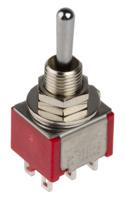394-421 RS PRO Toggle Switch, Panel Mount, On-Off-On, DPDT, Solder Terminal