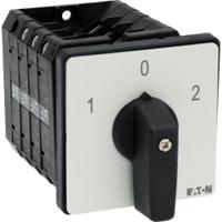 092112-t5b-4-8213e Eaton, 4P 3 Position 60° Changeover Cam Switch, 690V (Volts), 63A, Short Thumb Grip Actuator