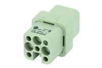 c146-10b007-000-2 Amphenol Industrial Heavy Duty Power Connector Insert, 16A, Female, Heavy Mate C146 Series, 7 Contacts