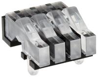 12781004 1278.1004 MENTOR, PCB Mounted 4-Way Right Angle LED Light Pipe, Clear Rectangle Lens