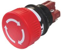 51-256025 EAO 51-256 Series Maintained Emergency Stop Push Button, Panel Mount, SPDT, IP65