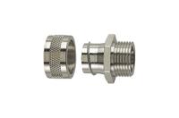 166-31019 HellermannTyton Fixed External Thread Fitting, Conduit Fitting, 75mm Nominal Size, M75, Nickel Plated Brass, Metal IP54