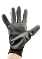 11601090 Ansell Black Nylon Work Gloves, Polyurethane Coating