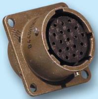ipt02a10-6p Glenair, Copper Alloy 6 Way Box Mount MIL Spec Circular Connector Receptacle, Pin Contacts,Shell Size 10, MIL-DTL-26482