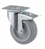 956050 Tente Braked Swivel Castor Wheel, 400kg Capacity, 200mm Wheel