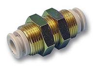 kq2e04-00nj SMC KQ2 Series Bulkhead Tube-to-Tube Adaptor, Push In 4 mm to Push In 4 mm, Tube-to-Tube Connection Style