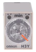 h3y-4-ac24-5m Omron H3Y-4 Series DIN Rail, Surface Mount Timer Relay, 24V ac, 4-Contact, 0.2 → 5min, 1-Function, 4PDT