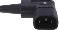 47330000 Schurter C14 Right Angle Cable Mount IEC Connector Male, 10A, 250 V